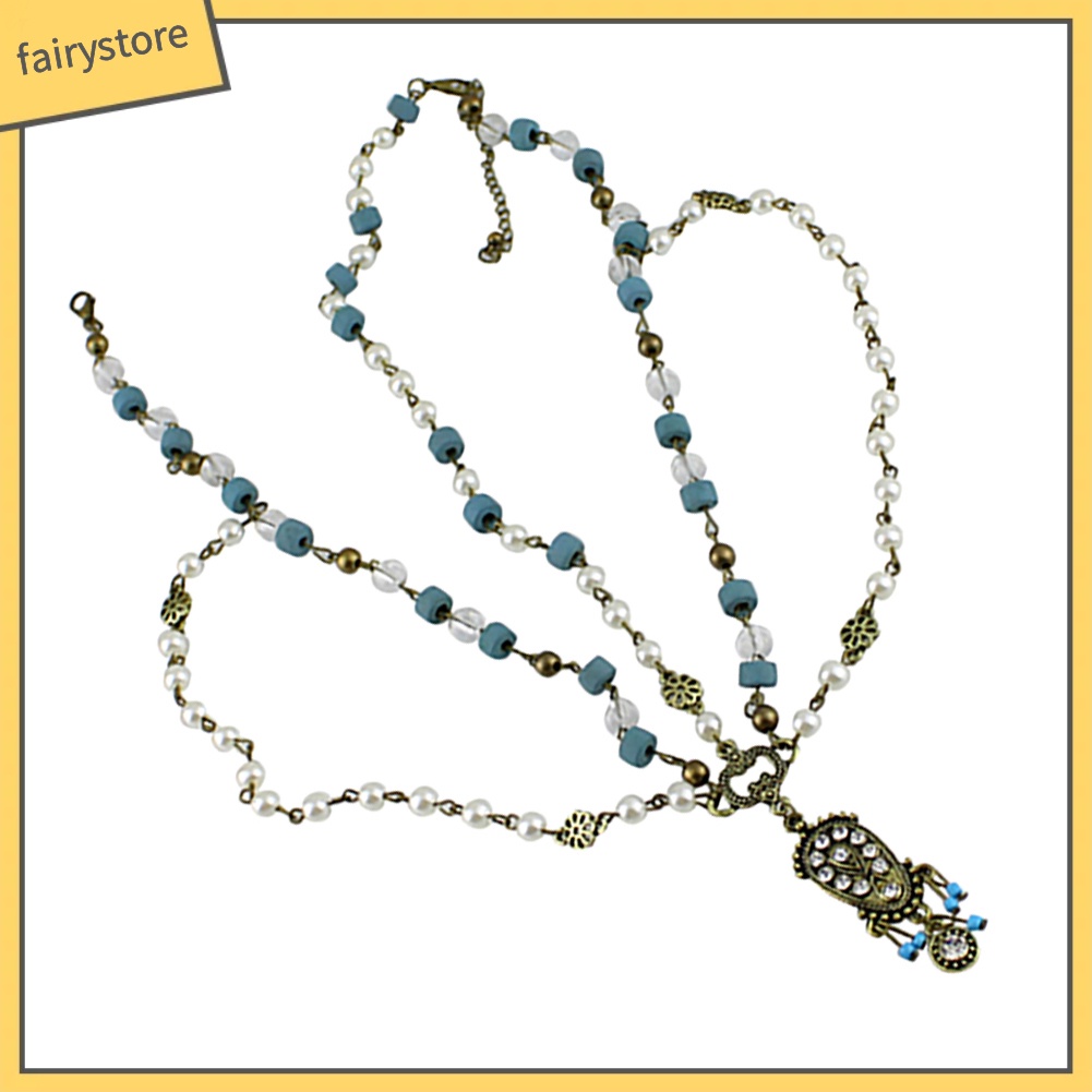 Băng Đô Đính Đá Và Ngọc Trai Giả Phong Cách Bohemian Dành Cho Nữ