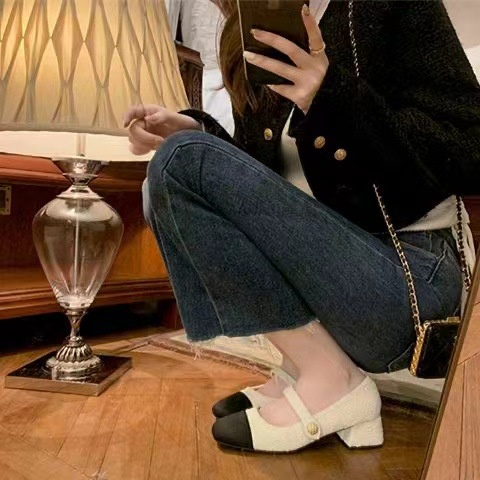 Giày Cao Gót Mũi Vuông Đế Mềm Thời Trang Dành Cho Nữ Giày sandal dáng slingback nữ