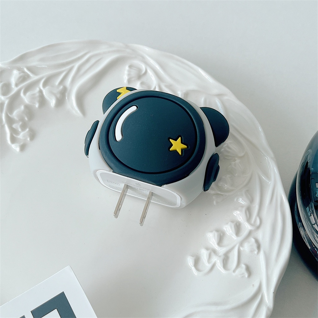 Bộ Sạc Nhanh 18w / 20w 14 Cổng USB-C 18w / 20w Hình Phi Hành Gia Hoạt Hình Bảo Vệ Cho Apple