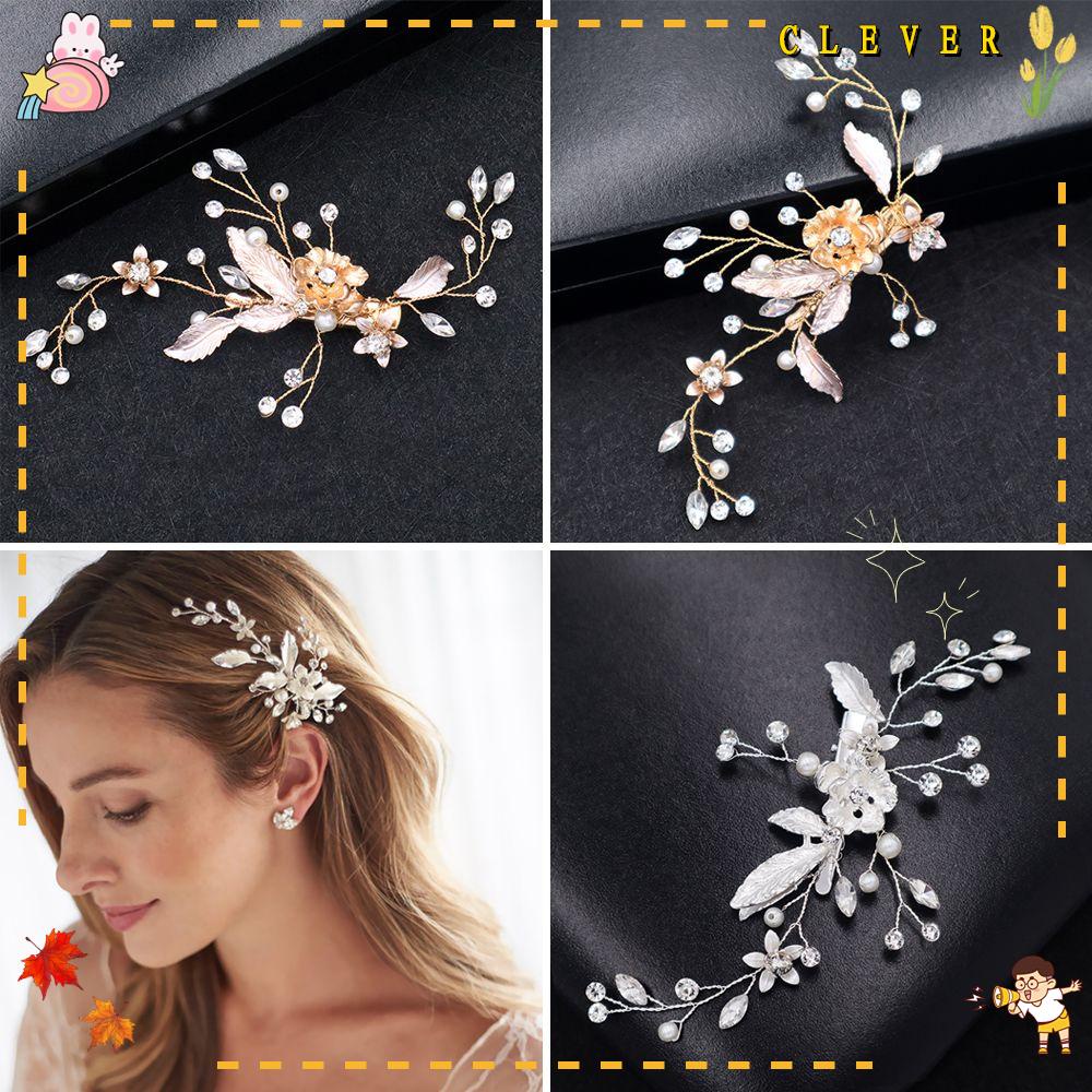 Trâm Cài Tóc Hình Hoa Bằng Hợp Kim Thời Trang Cho Cô Dâu