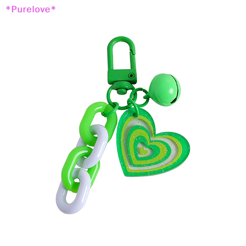 1 Móc Khóa Hình Trái Tim Nhiều Màu Sắc Bằng Acrylic Thời Trang Mới