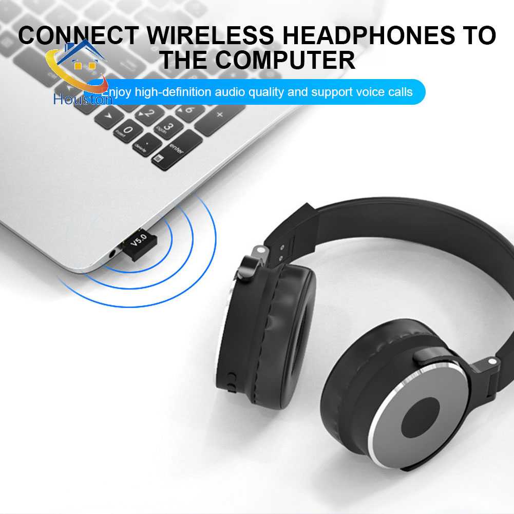 Thiết Bị Nhận Tín Hiệu Bluetooth 5.0 2.4G Không Dây Cho PC Laptop