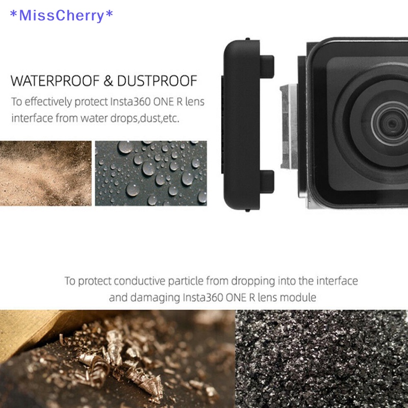 Set 2 Nắp Bảo Vệ Ống Kính Máy Ảnh Insta 360 One R 4K Bằng Silicon Mềm Chống Bụi Mới