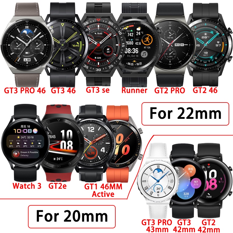 Dây Đeo Silicon Mềm Có Khóa Nam Châm Chữ D Cho Đồng Hồ Thông Minh HUAWEI WATCH GT 3 SE GT Runner GT Active 46mm
