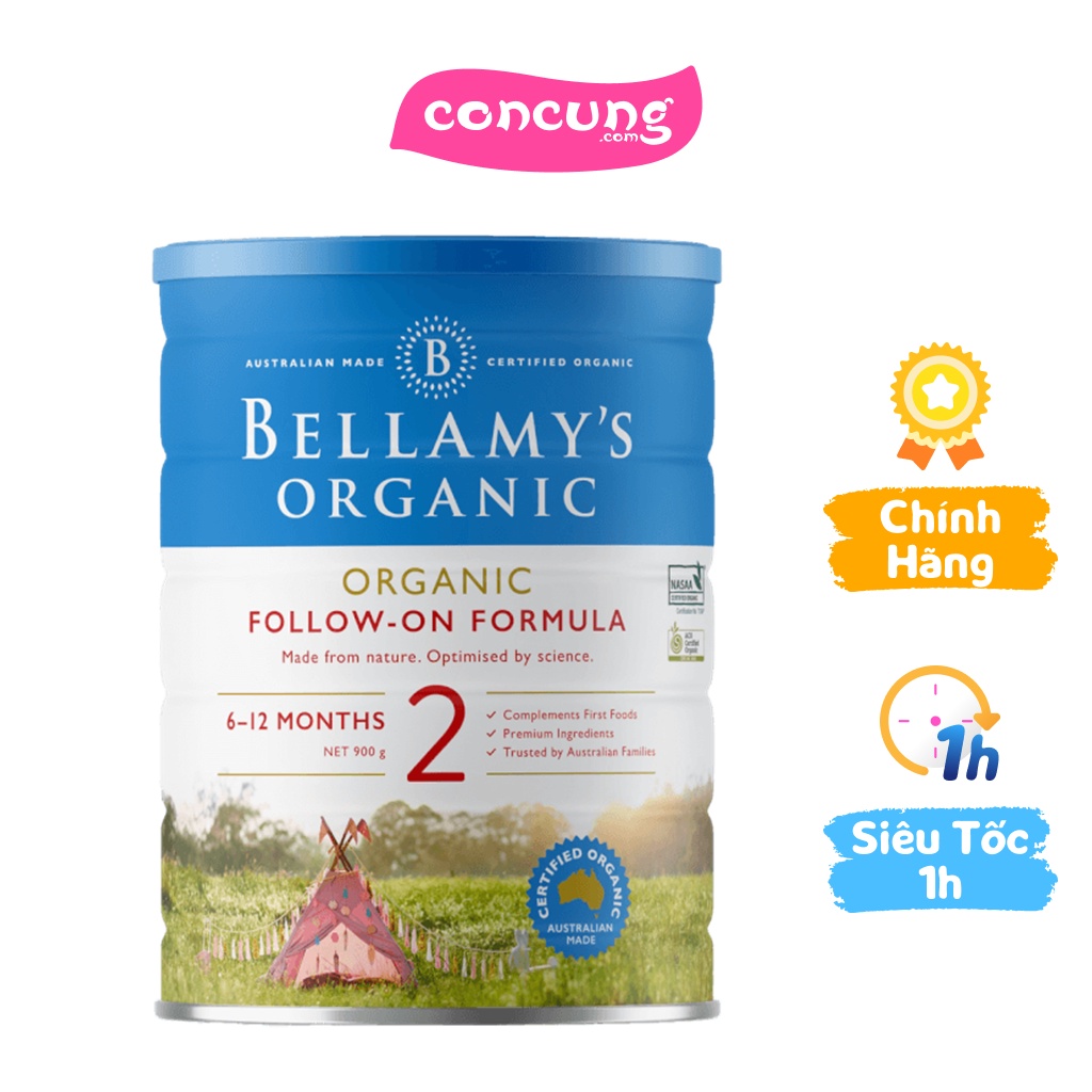 Sữa Bellamy's Organic Follow-on Formula số 2, 900g, 6-12 tháng