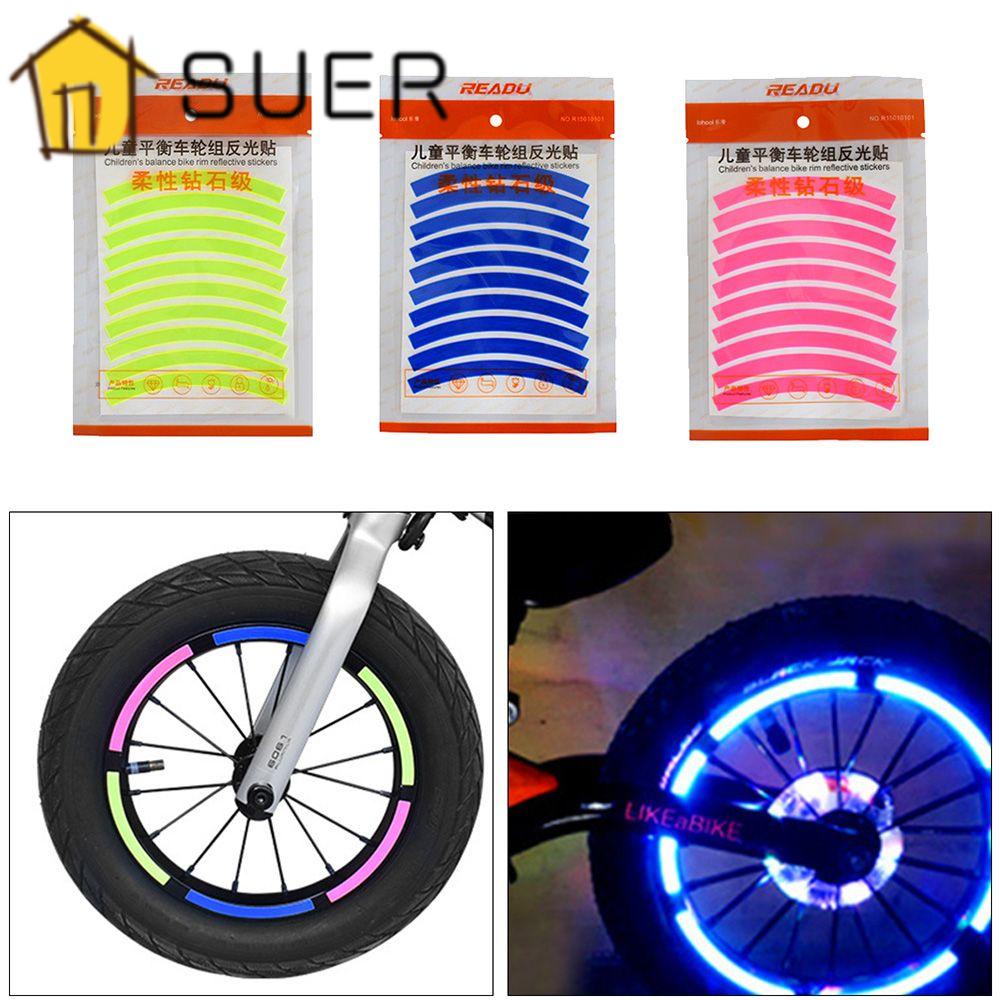 Bộ 10 Miếng Dán Phản Quang Cảnh Báo Chống Nước Trang Trí Lốp Xe Đạp