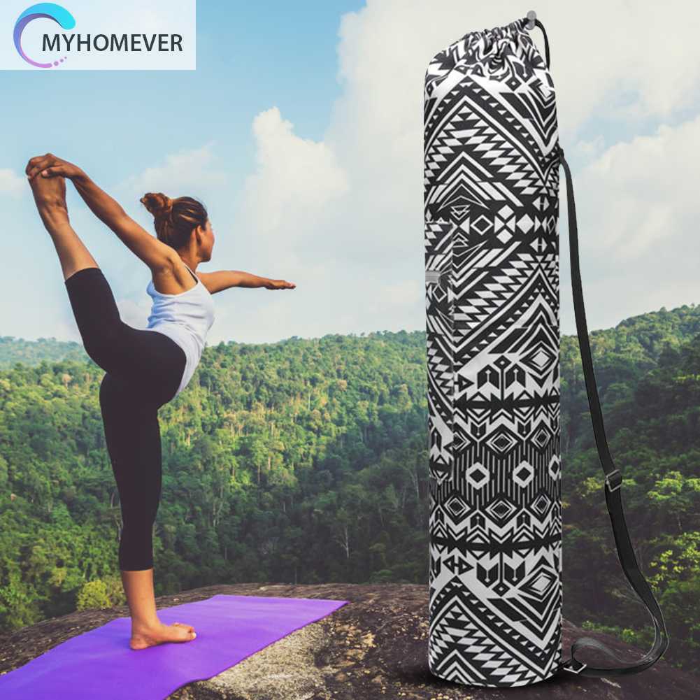 Túi Đựng Thảm Tập Yoga Bằng Vải Canvas Phản Quang Có Khóa Kéo Tiện Dụng