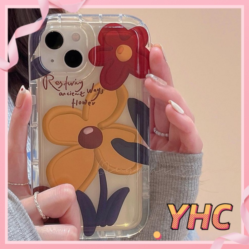 Ốp Lưng iPhone Túi khí TPU hoa cổ điển chống rung bảo vệ vỏ điện thoại máy ảnh Cho Iphone 6 / 6S / 6splus / se / 7 / 7plus / 8 / 8plus / X / xs / xsmax / 11 / 12 / 13 / 14 / Plus / pro / pro max-740