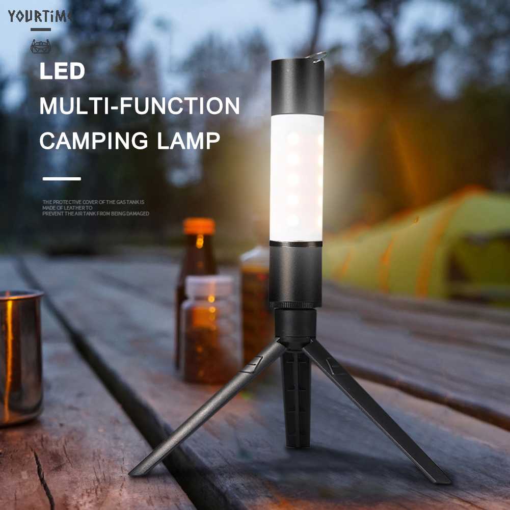 Đèn Pin Sạc Pin Kèm Tripod Chuyên Dụng Cho Đi Cắm Trại / Câu Cá