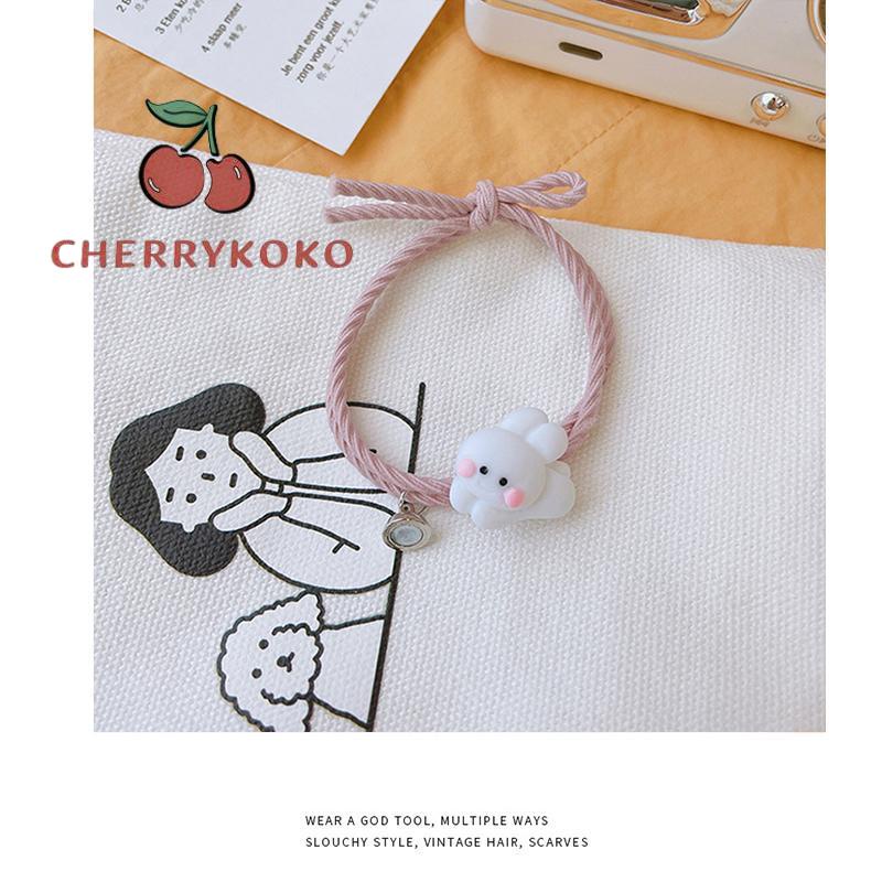 🍒🍒CHERRYKOKO Vòng Đeo Tay Cặp Đôi Bằng Cao Su Hút Nam Châm Hình Gấu/Thỏ Dễ Thương Cho Nữ