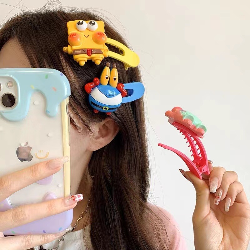 Kẹp Tóc Mái Bằng acrylic Hình Hoạt Hình Dễ Thương Cho Bạn Gái