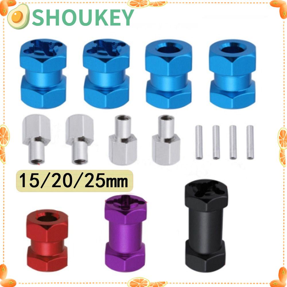 Set 4 Đầu Nối Lục Giác 12mm Bằng Nhôm Cho Bánh Xe Hơi / Xe Tải