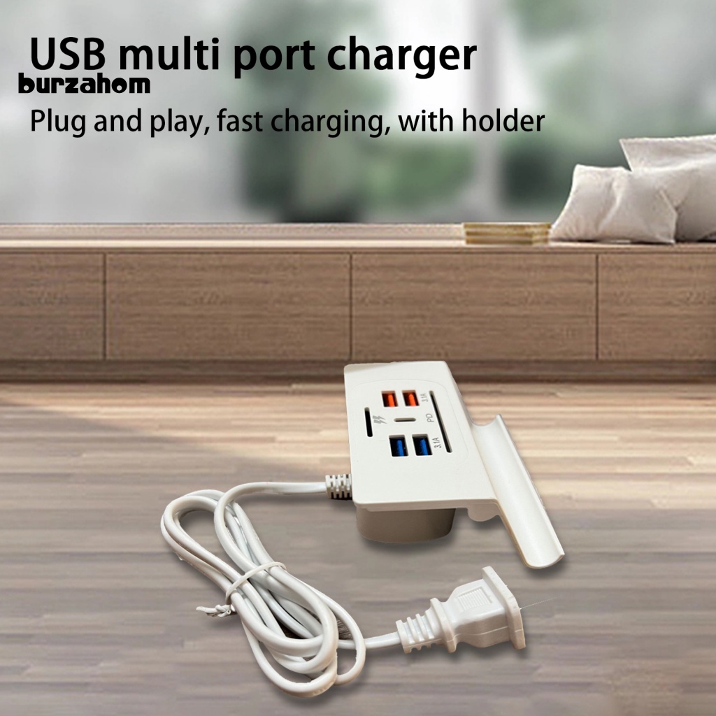 Cổng Sạc Bur 3.1A Kèm Giá Đỡ Điện Thoại Android