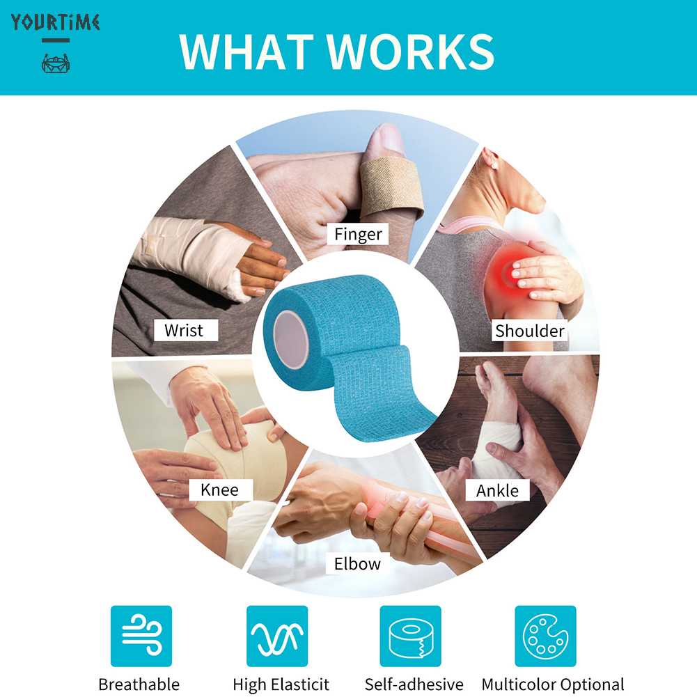 Băng Quấn Bảo Vệ Cổ Tay Tự Dính Thoáng Khí Khi Chơi Thể Thao