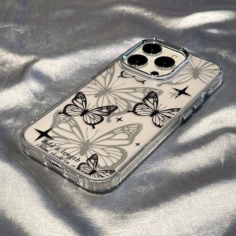 ✅Ốp Điện Thoại Mềm Chống Sốc Họa Tiết Bướm Đơn Giản Cho iPhone 12max117 8pl / S8RU 14pro13