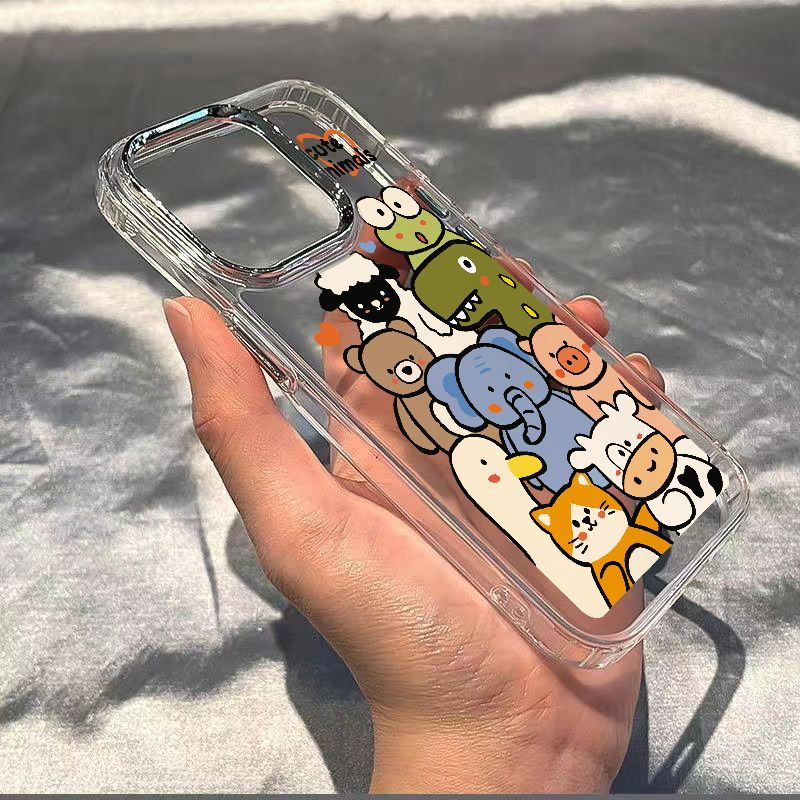 ✅Ốp Điện Thoại Dẻo Họa Tiết Động Vật Dễ Thương Chống Sốc Cho iPhone12138 7plus 11 Apple / 14pro