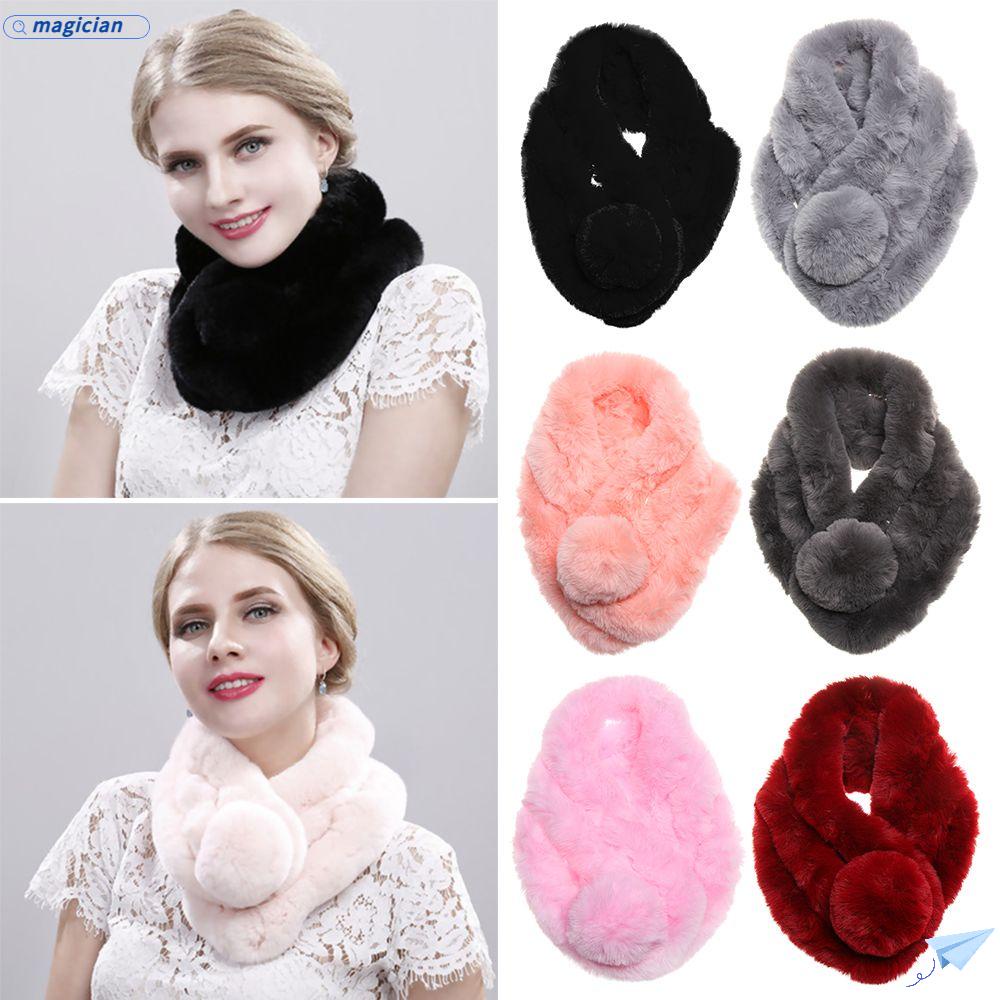 Khăn Choàng Giả Lông Thú Dày Mềm Mại Thoải Mái Chống Gió Thời Trang Cho Nữ