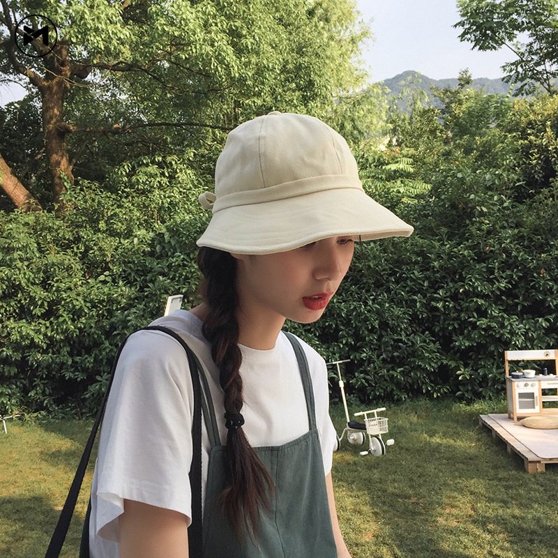Nón Tai Bèo Rộng Vành Che Nắng Cột Dây Mẫu Mới 2023 Phong Cách Hàn Quốc Cho Nữ