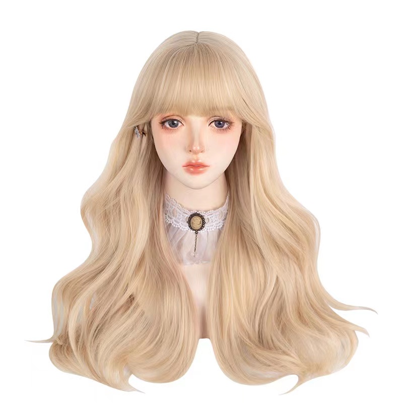 Bộ Tóc Giả Xoăn Dài 65cm Màu Đỏ Cosplay Công Chúa Disney