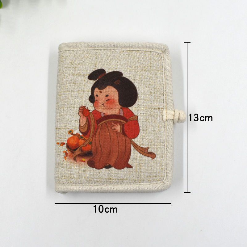 Dễ thương vải ngắn ví nhỏ cô gái gấp vải chủ thẻ sinh viên phong cách mới phiên bản hàn quốc độc đáo đơn giản