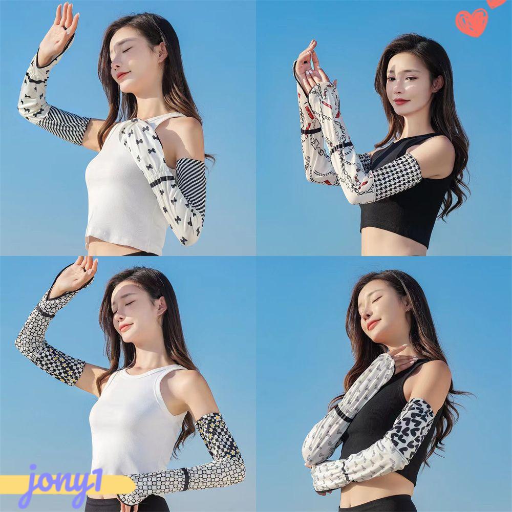 Găng Tay Chống Nắng Bằng Lụa Mỏng Phối Ren Thoáng Khí Thời Trang Mùa Hè Cho