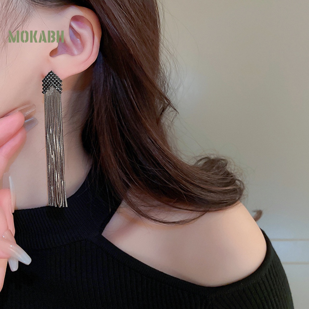 1 Đôi Bông Tai Hình Mũi Tên Đính Đá Thời Trang Dành Cho Nữ