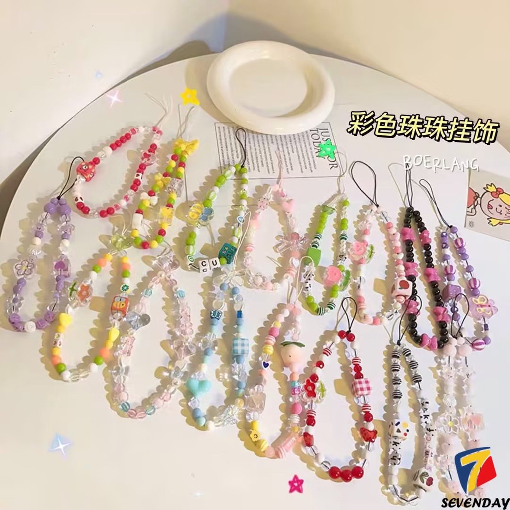 Dây Đeo Điện Thoại Xâu Hạt Ngọc Trai Giả Hình Thỏ / Gấu Hoạt Hình Kiểu Hàn Quốc Dễ Thương