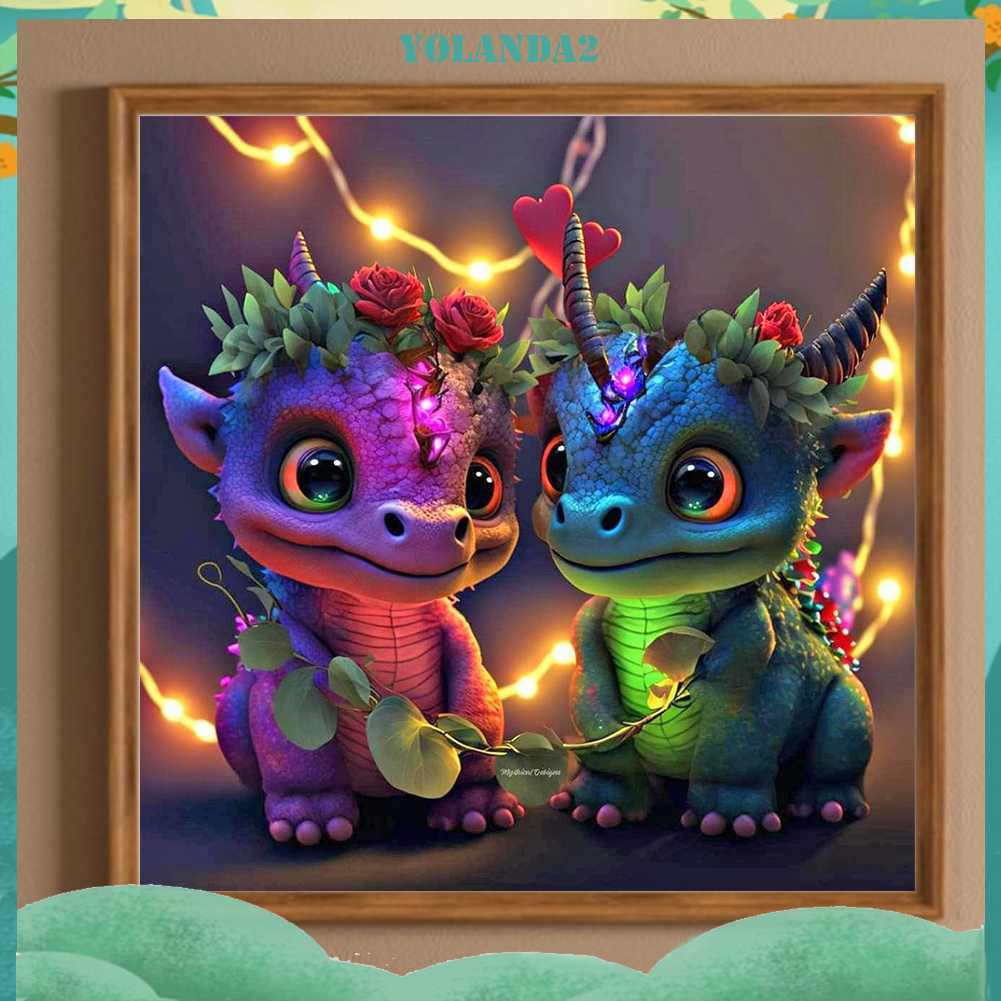 Tranh Đính Đá Kim Cương Toàn Bộ 5D DIY Hình Vẽ Khủng Long