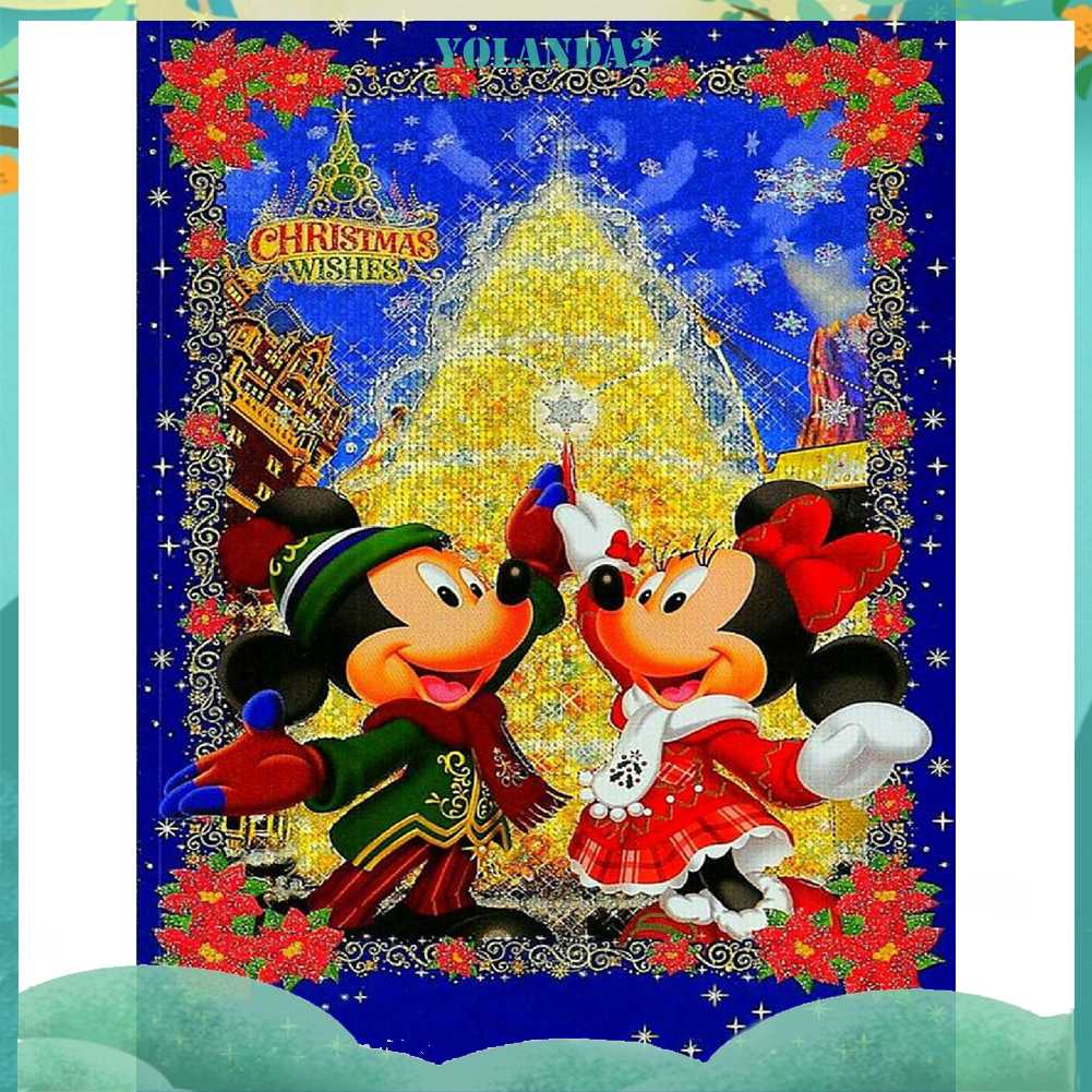 Tranh Đính Đá Kim Cương Toàn Bộ 5D DIY Hình Vẽ Chuột Mickey