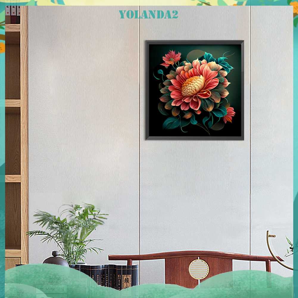 Tranh Đính Đá Kim Cương Toàn Bộ 5D DIY Hình Vẽ Hoa Trang Trí Nhà Cửa