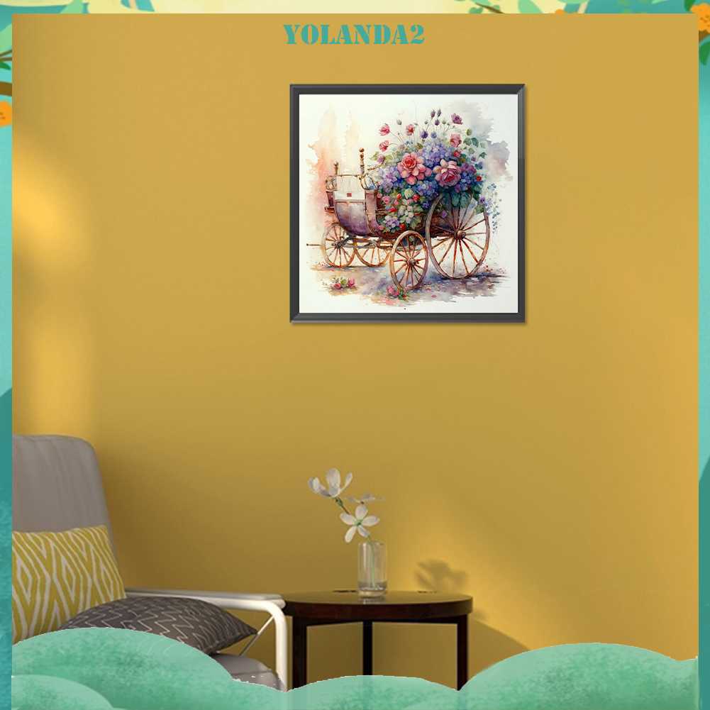 Tranh Đính Đá Kim Cương Toàn Bộ 5D DIY Hình Vẽ Hoa Trang Trí Nhà Cửa Xe Hơi