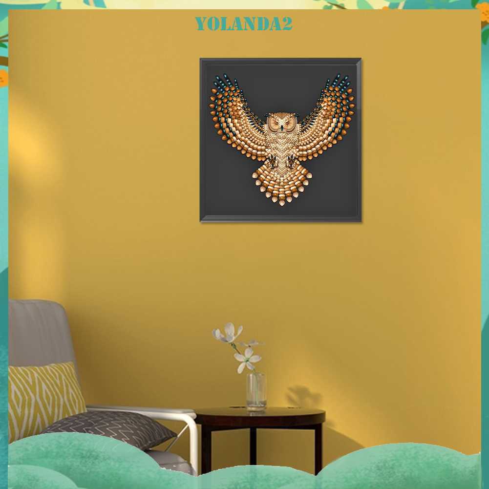 Tranh Đính Đá Kim Cương Toàn Bộ 5D DIY Hình Vẽ Con Cú