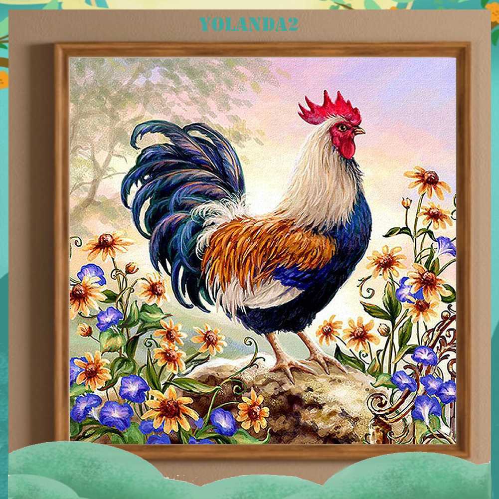 Tranh Đính Đá Kim Cương Toàn Bộ 5D DIY Hình Vẽ Hoa Trang Trí Nhà Cửa