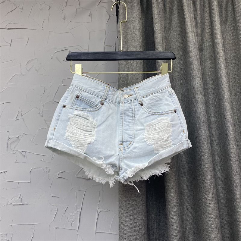 Quần Short Jean Rách Lưng Thấp Thời Trang Mùa Hè 2023 Dành Cho Nữ