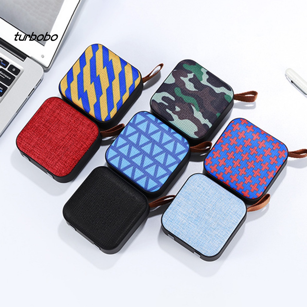 Loa Bluetooth Không Dây turbobo T5 Bằng Vải Bện Nghệ Thuật Cổng USB Âm Trầm Cho Hoạt Động Ngoài Trời