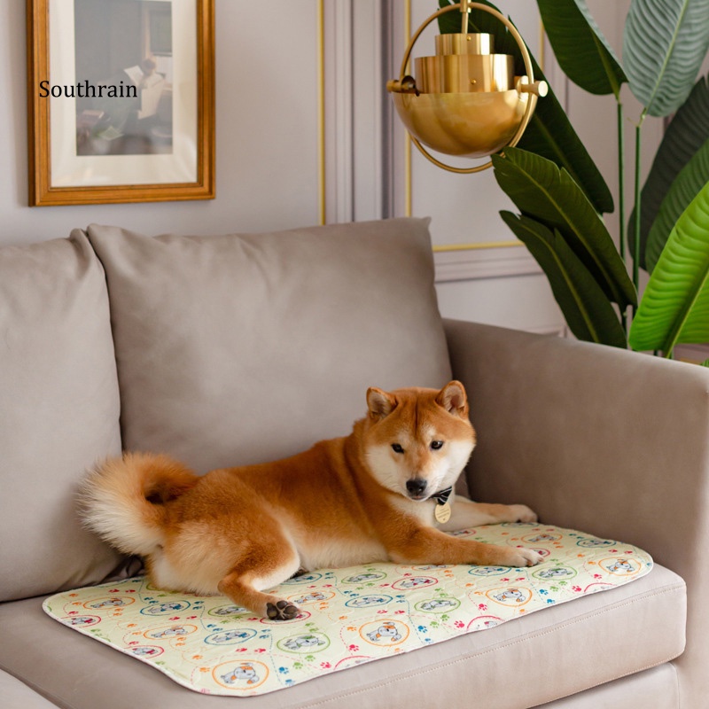 Thảm Huấn Luyện Thú Cưng Bằng Vải Mềm Mại Bản Rộng In Họa Tiết Hoạt Hình