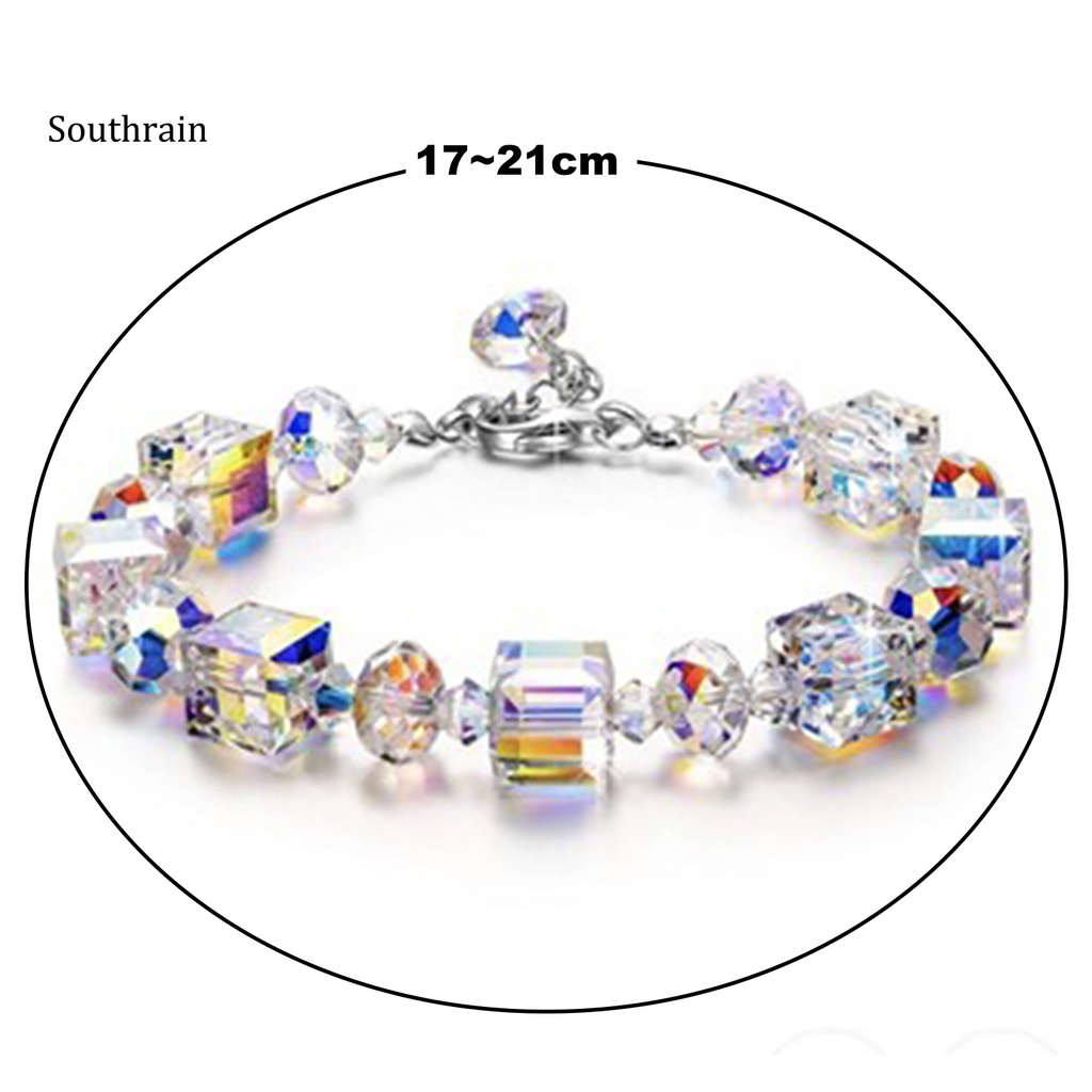 Vòng Đeo Tay Dây Xích Đính Pha Lê Nhân Tạo Dành Cho Nữ