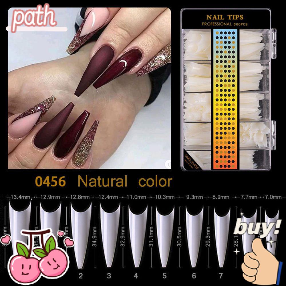 Hộp 500 Móng Tay Giả Bằng Acrylic Trang Trí Nghệ Thuật