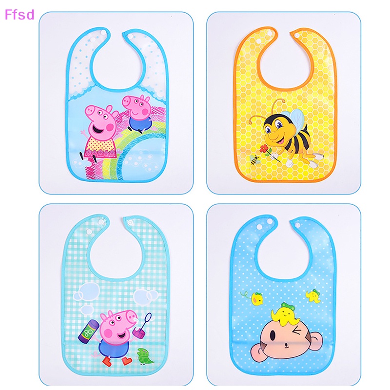 {Ffsd} Khăn Yếm Ăn Chống Thấm Nước Tiện Lợi Họa Tiết Hoạt Hình Cho Bé * Bán Chạy