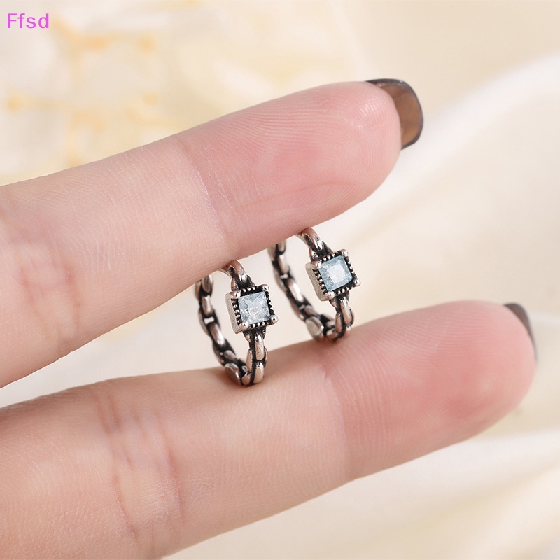 {Ffsd} Khuyên Tai Xỏ Lỗ Hình Khối Đường Cổ Điển Cho Nữ * Bán Chạy