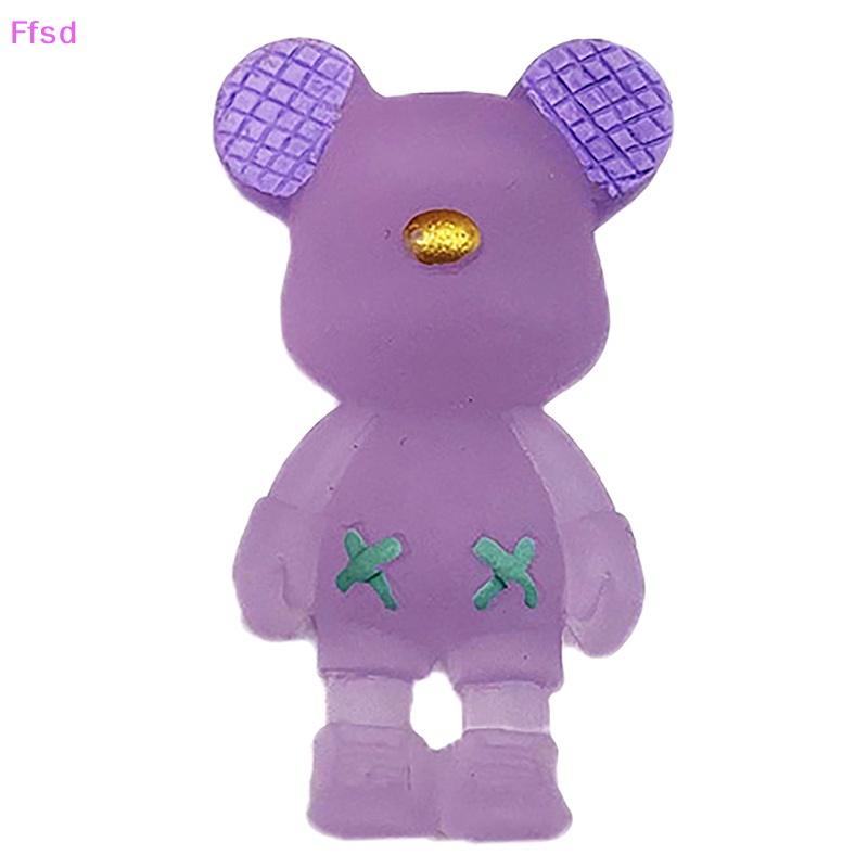 {Ffsd} Phụ Kiện Kẹp Tóc Resin Phát Quang Hình Gấu Hoạt Hình Sáng Tạo DIY Trang Trí Điện Thoại * Bán Chạy