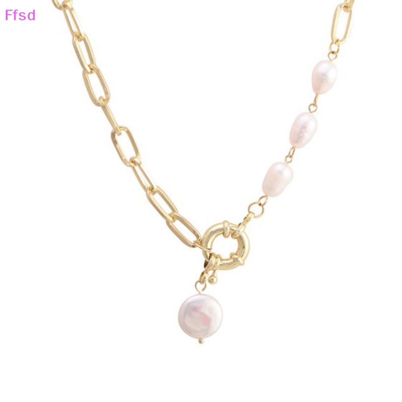 Vòng Cổ Choker Kim Loại Đính Hạt Ngọc Trai Đơn Giản Phong Cách Baroque Cho Nữ