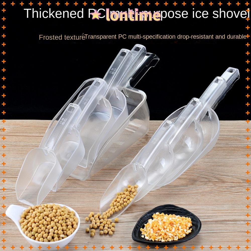 Muỗng Múc Đá Trong Suốt Miệng Vuông / Tròn Đa Năng