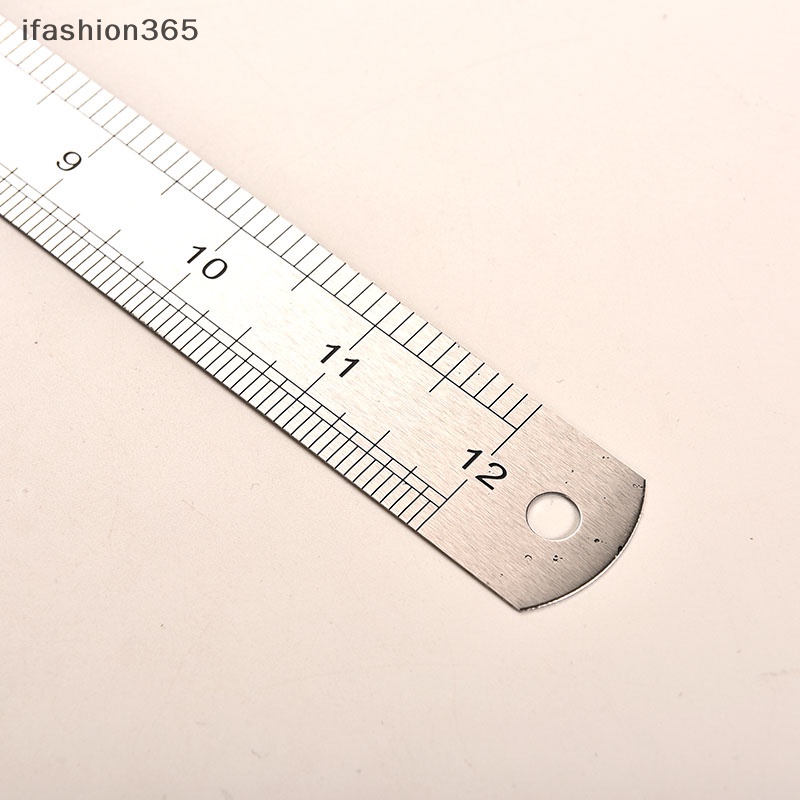 Thước Đo Hai Mặt Bằng Thép Không Gỉ ifashion365] 30cm 3CC