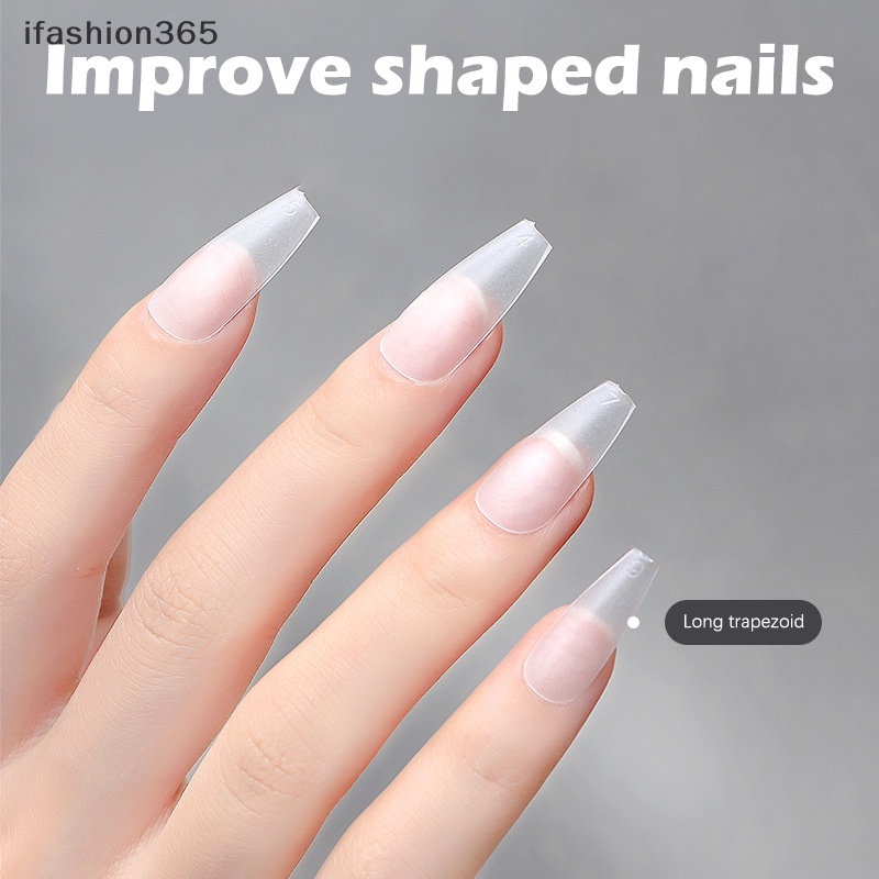 Set 100 Móng Tay Giả Dạng Nhấn / Vuông / Coffin Che Phủ Toàn Diện Thời Trang ifashion365