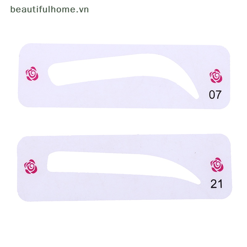 Bộ 24 Thẻ Khuôn Hỗ Trợ Kẻ Lông Mày Tiện Dụng Cho Nữ