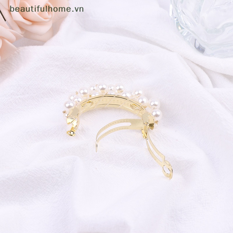 Kẹp Tóc Đính Ngọc Trai Thiết Kế Tinh Tế Sang Trọng Cho Nữ