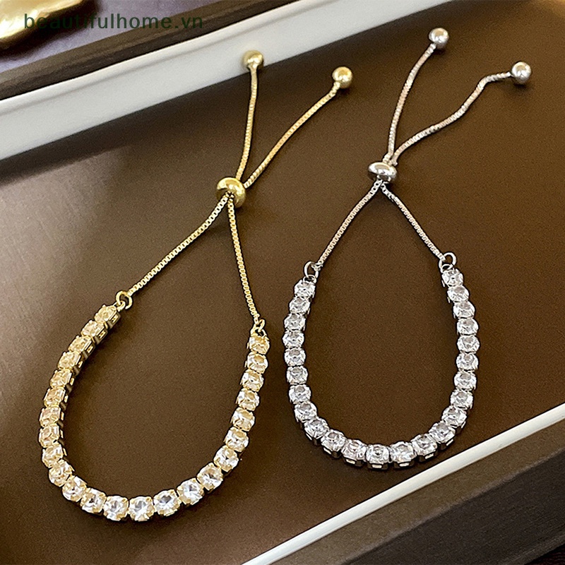 [beautifulhome] Vòng Tay Pha Lê Hình Học Có Thể Điều Chỉnh Thời Trang Mới Làm Quà Tặng Đám Cưới Cho Nữ [beauty