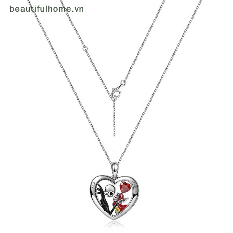 [beautifulhome] Vòng cổ Mặt Hình Trái Tim Đầu Lâu Trái Tim Tinh Tế Cá Nhân Hóa Trang Halloween Giữ Bạn Trong Bàn Tay [beauty]