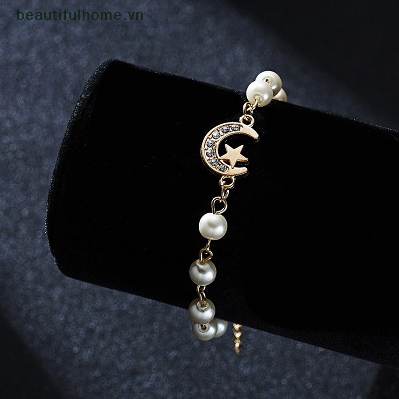 Vòng Tay Đính Đá Ngọc Trai / Kim Cương Giả Tùy Chỉnh Thời Trang Cho Nữ